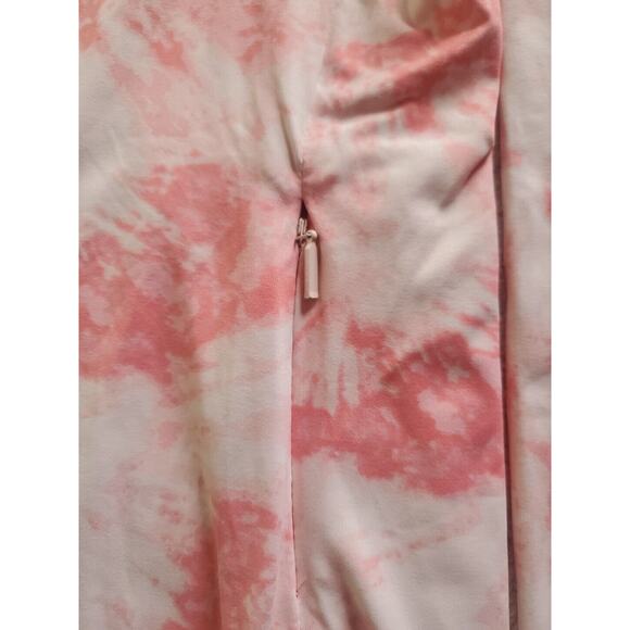 Hang Ten Small UV Protection UPF 50+ Long Sleeve Peach Tie Dye Stretch Swim Top - Picture 6 of 12